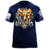 USAMM Bull Skull T-Shirt Shirts 88065-S-NAVY