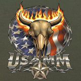 USAMM Bull Skull T-Shirt Shirts 