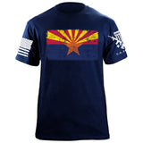 Distressed Arizona Flag T-Shirt Shirts 87080-S-NAVY