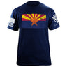 Distressed Arizona Flag T-Shirt Shirts 87080-S-NAVY