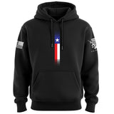 Distressed Skinny Vertical Texas Flag Hoodie Hoodies 