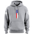 Distressed Skinny Vertical Texas Flag Hoodie Hoodies 