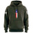 Distressed Skinny Vertical Texas Flag Hoodie Hoodies 
