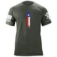 Distressed Skinny Vertical Texas Flag T-Shirt Shirts 87062-S-MG