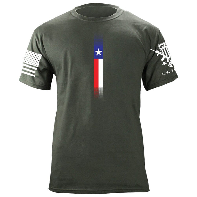 Distressed Skinny Vertical Texas Flag T-Shirt Shirts 87062-S-MG