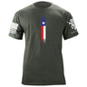 Distressed Skinny Vertical Texas Flag T-Shirt Shirts 87062-S-MG