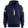 Distressed Skinny Vertical Texas Flag Hoodie Hoodies 