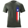 Distressed Skinny Vertical Texas Flag T-Shirt Shirts 87062-S-MG