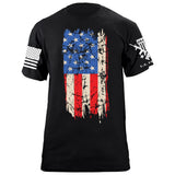 Distressed Vertical US Flag T-Shirt Shirts 