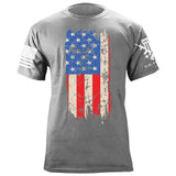 Distressed Vertical US Flag T-Shirt Shirts 
