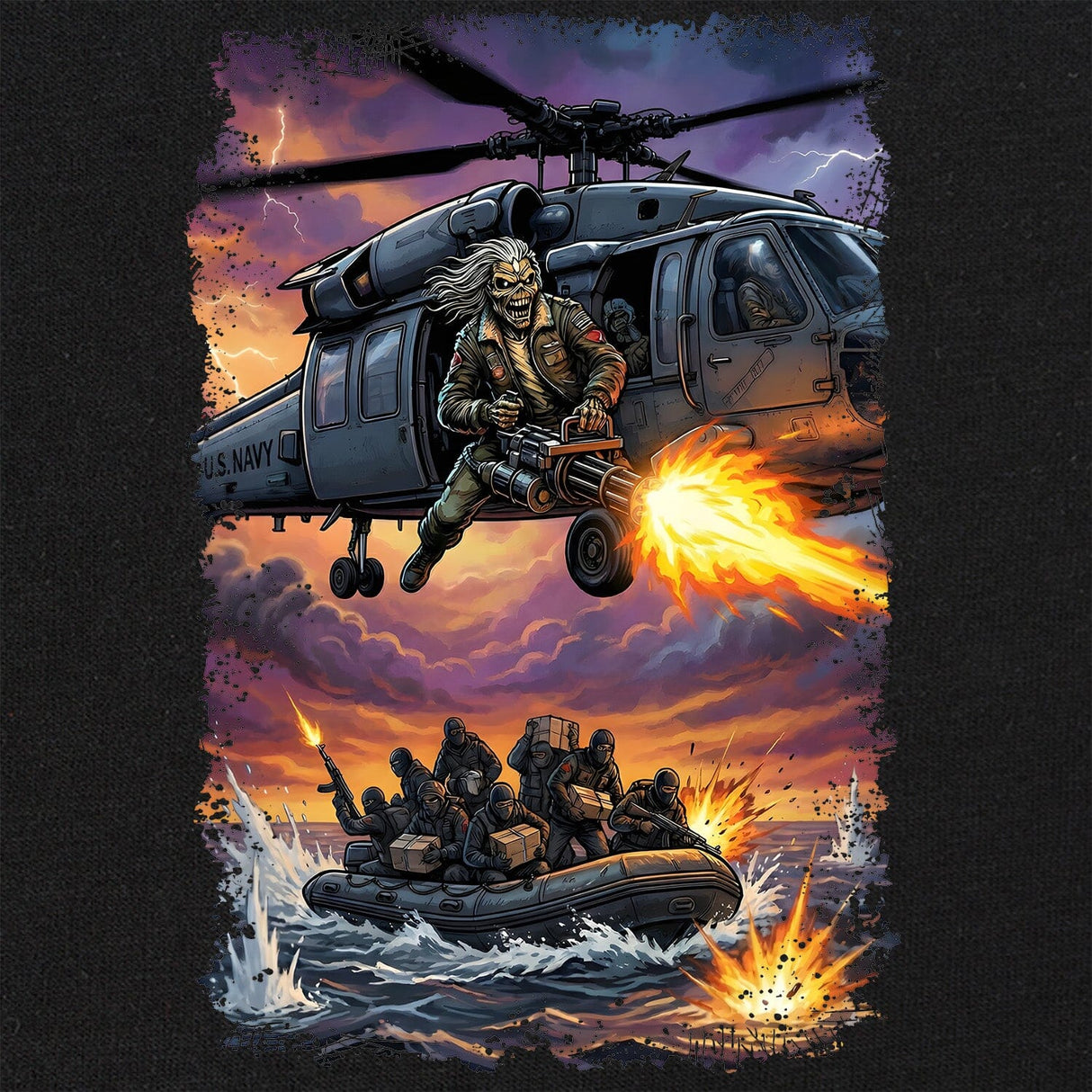 Helo Door Gunner T-Shirt Shirts 