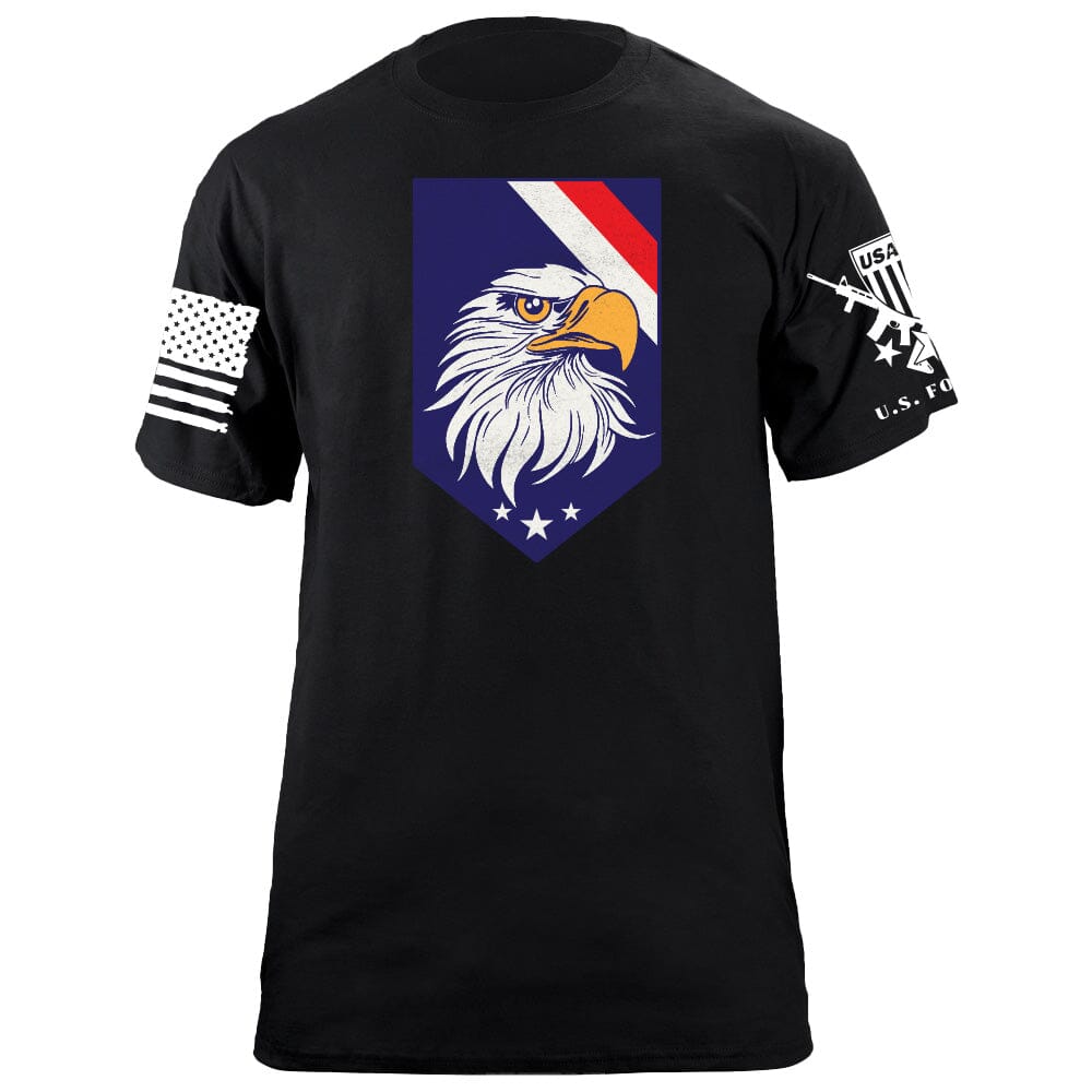 EAGLE HEAD Shield TOP Stripes Tshirt Shirts 87116-S-BK