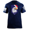 EAGLE HEAD Shield TOP Stripes Tshirt Shirts 87116-S-NAVY