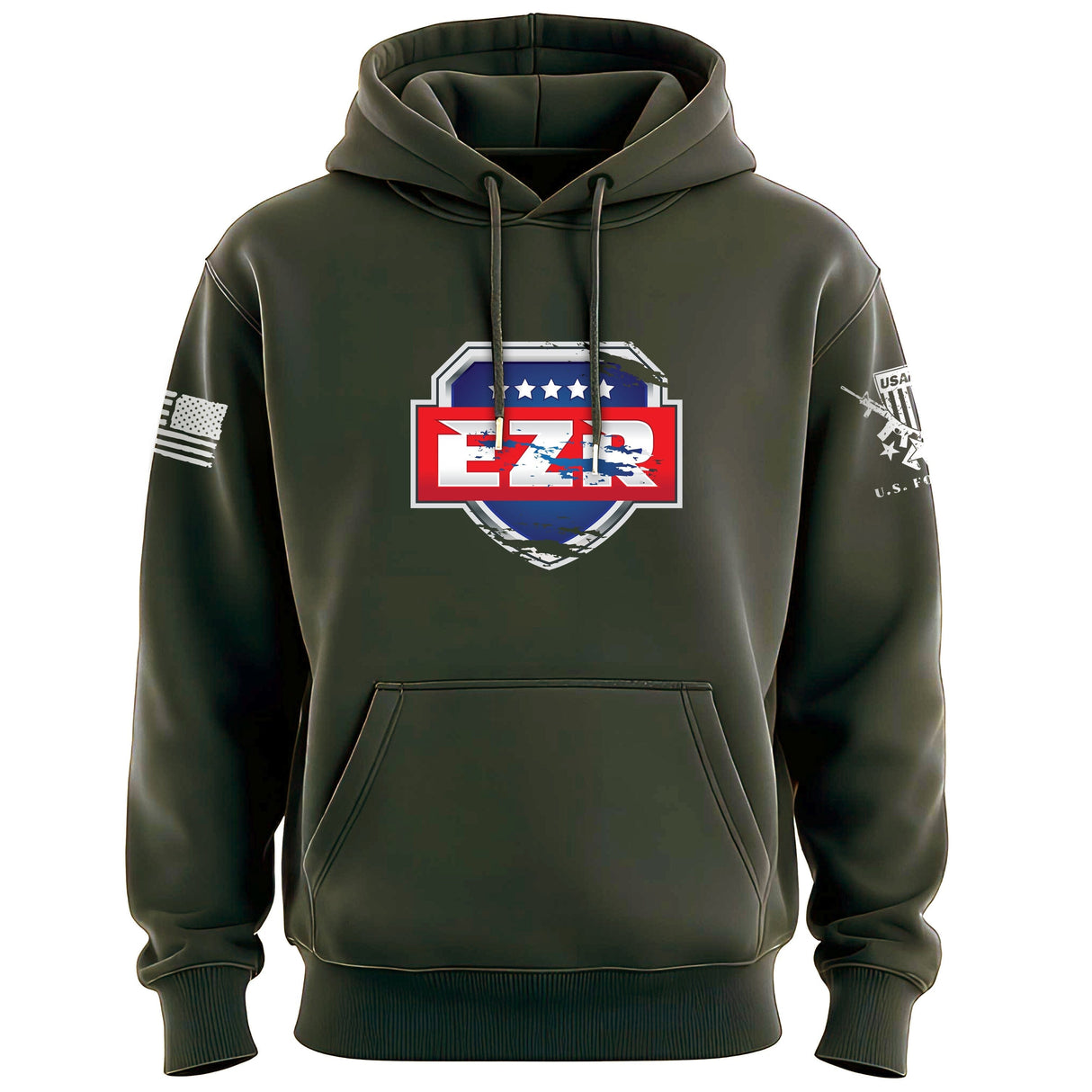 EZR Shield Distressed Hoodie Hoodies 