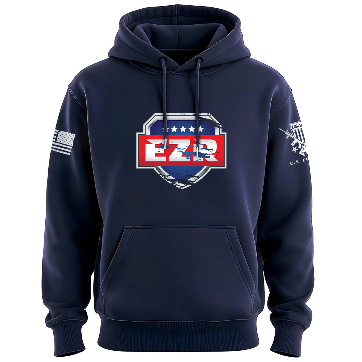 EZR Shield Distressed Hoodie Hoodies 