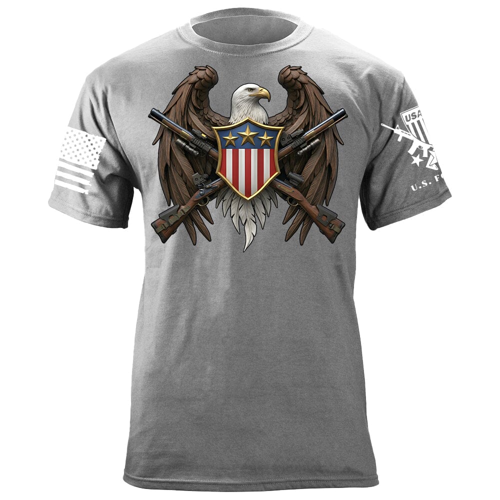 Eagle w/ Crossed Guns T-Shirt Shirts 88118-S-HG