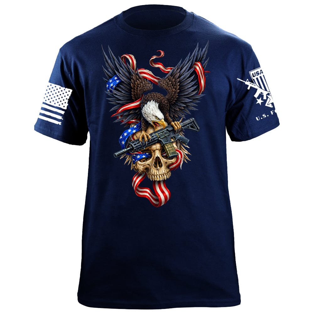Eagle Skull Sig T-Shirt Shirts 88201-S-NAVY
