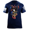 Eagle Skull Sig T-Shirt Shirts 88201-S-NAVY