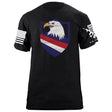Eagle Head Shield Bottom Stripes Tshirt Shirts 87115-S-BK