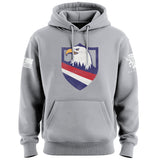 Eagle Head Shield Bottom Stripes Hoodie Hoodies 