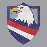 Eagle Head Shield Bottom Stripes Hoodie Hoodies 
