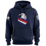 Eagle Head Shield Bottom Stripes Hoodie Hoodies 