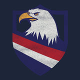 Eagle Head Shield Bottom Stripes Hoodie Hoodies 