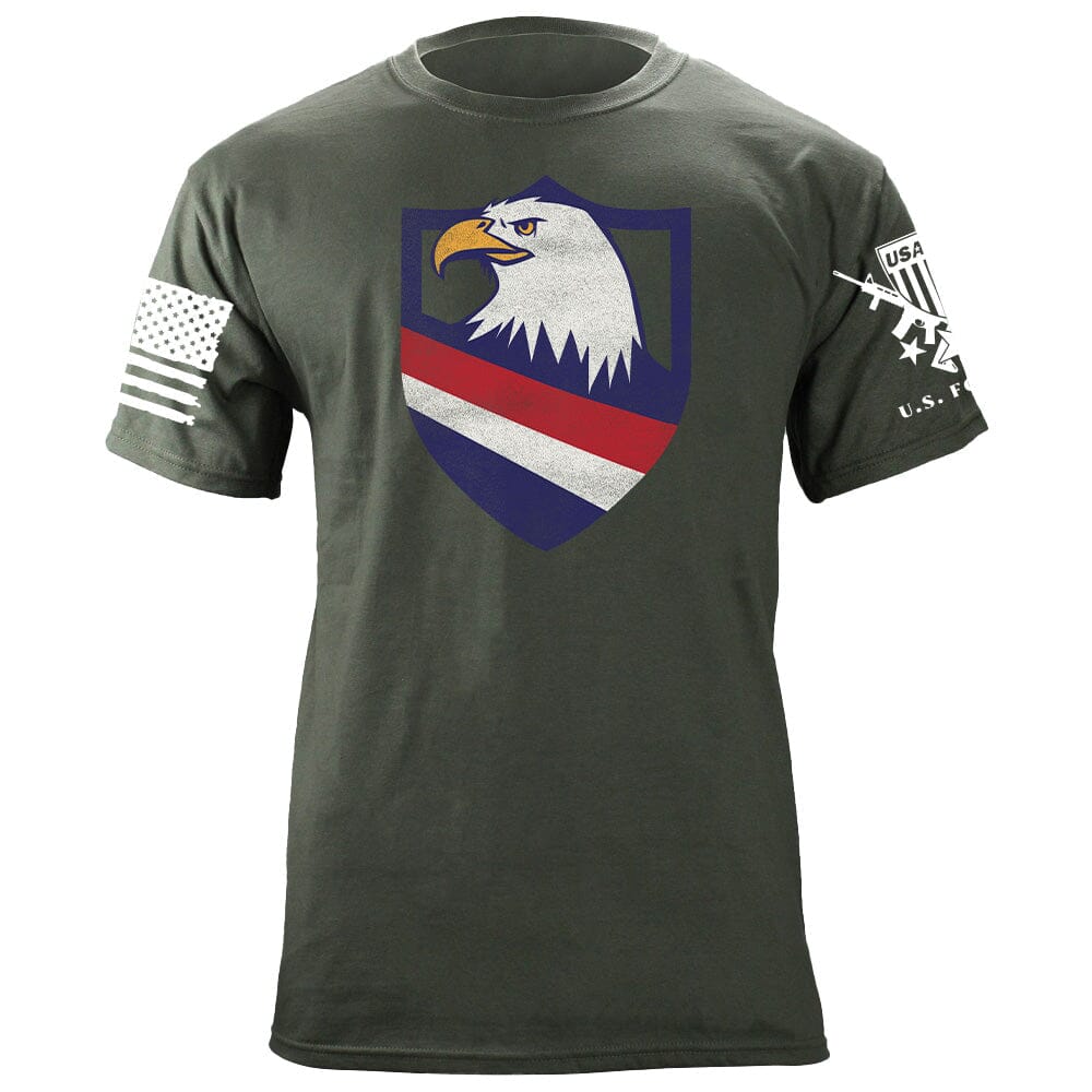 Eagle Head Shield Bottom Stripes Tshirt Shirts 87115-3XL-MG