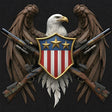 Eagle w/ Crossed Guns T-Shirt Shirts 
