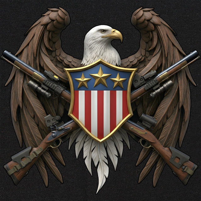 Eagle w/ Crossed Guns T-Shirt Shirts 