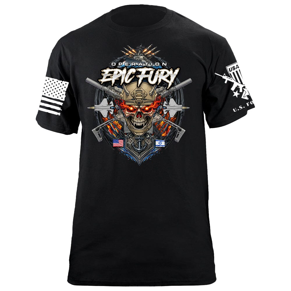 Epic Fury Skull T-Shirt Shirts 88071-S-BK