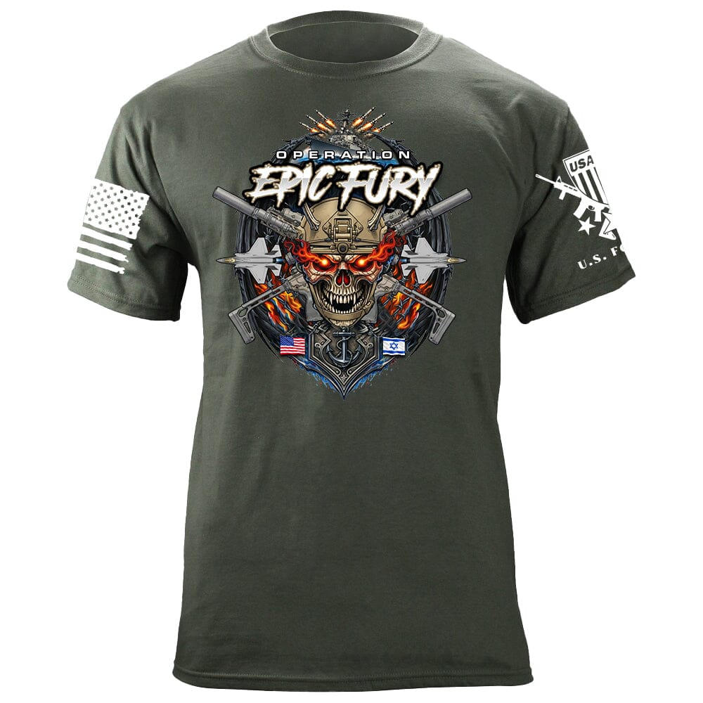 Epic Fury Skull T-Shirt Shirts 88071-S-MG