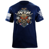 Epic Fury Skull T-Shirt Shirts 88071-S-NAVY