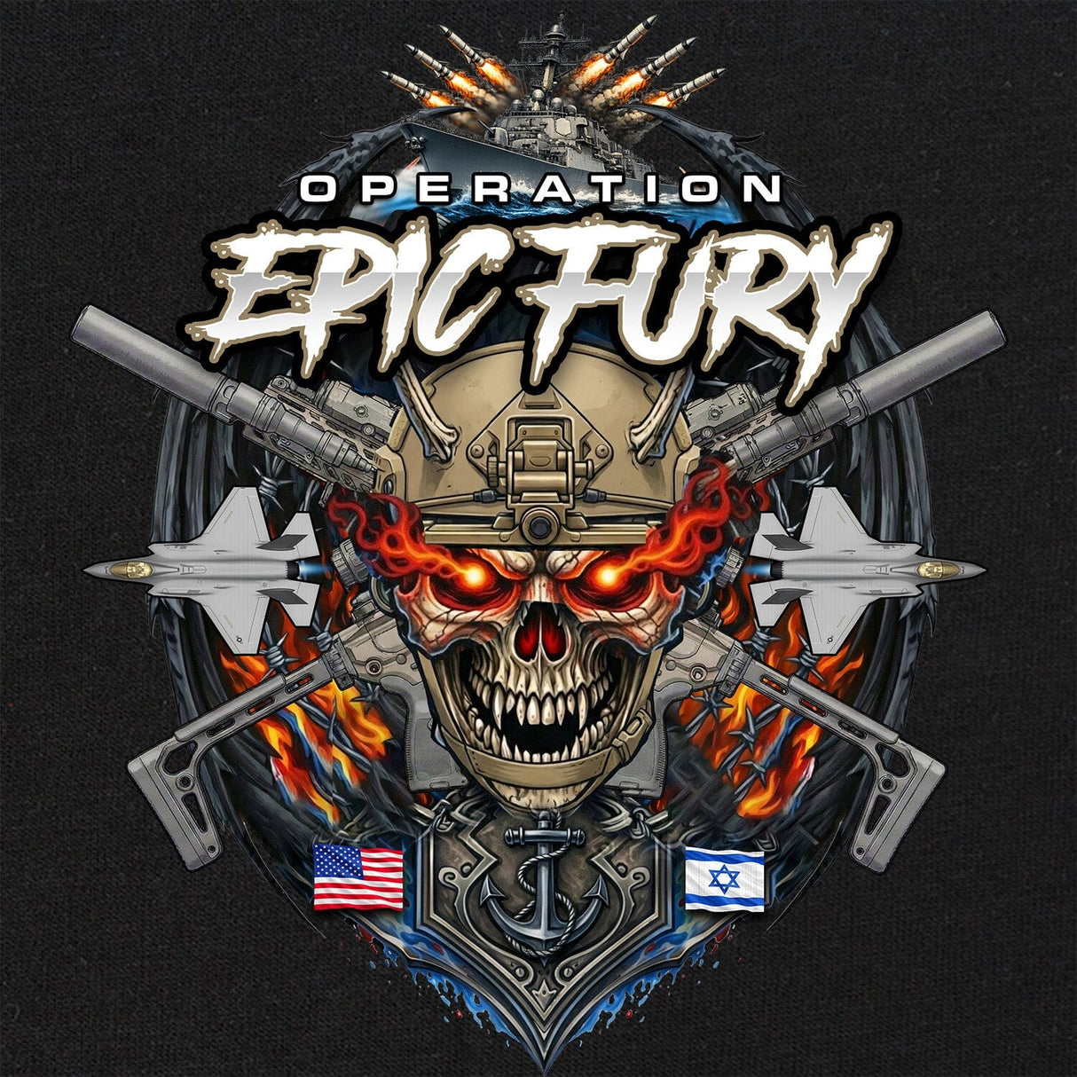 Epic Fury Skull T-Shirt Shirts 
