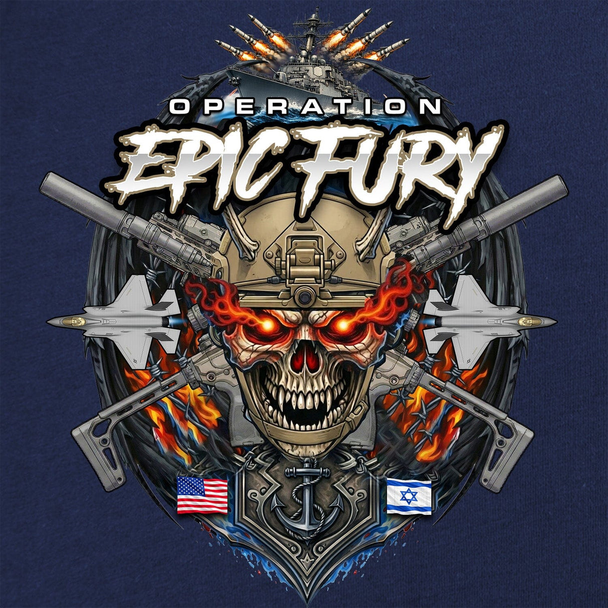 Epic Fury Skull T-Shirt Shirts 