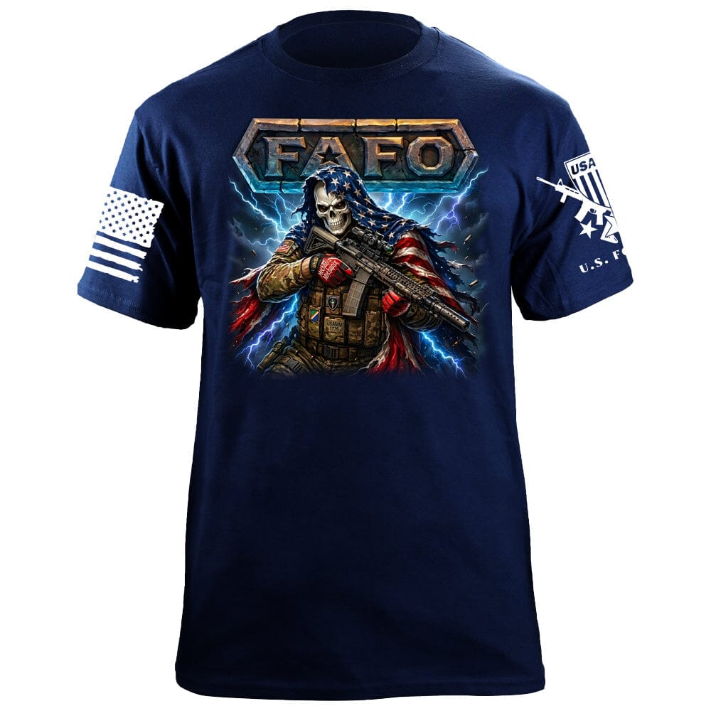 FAFO Skeleton T-Shirt Shirts 88205-S-NAVY