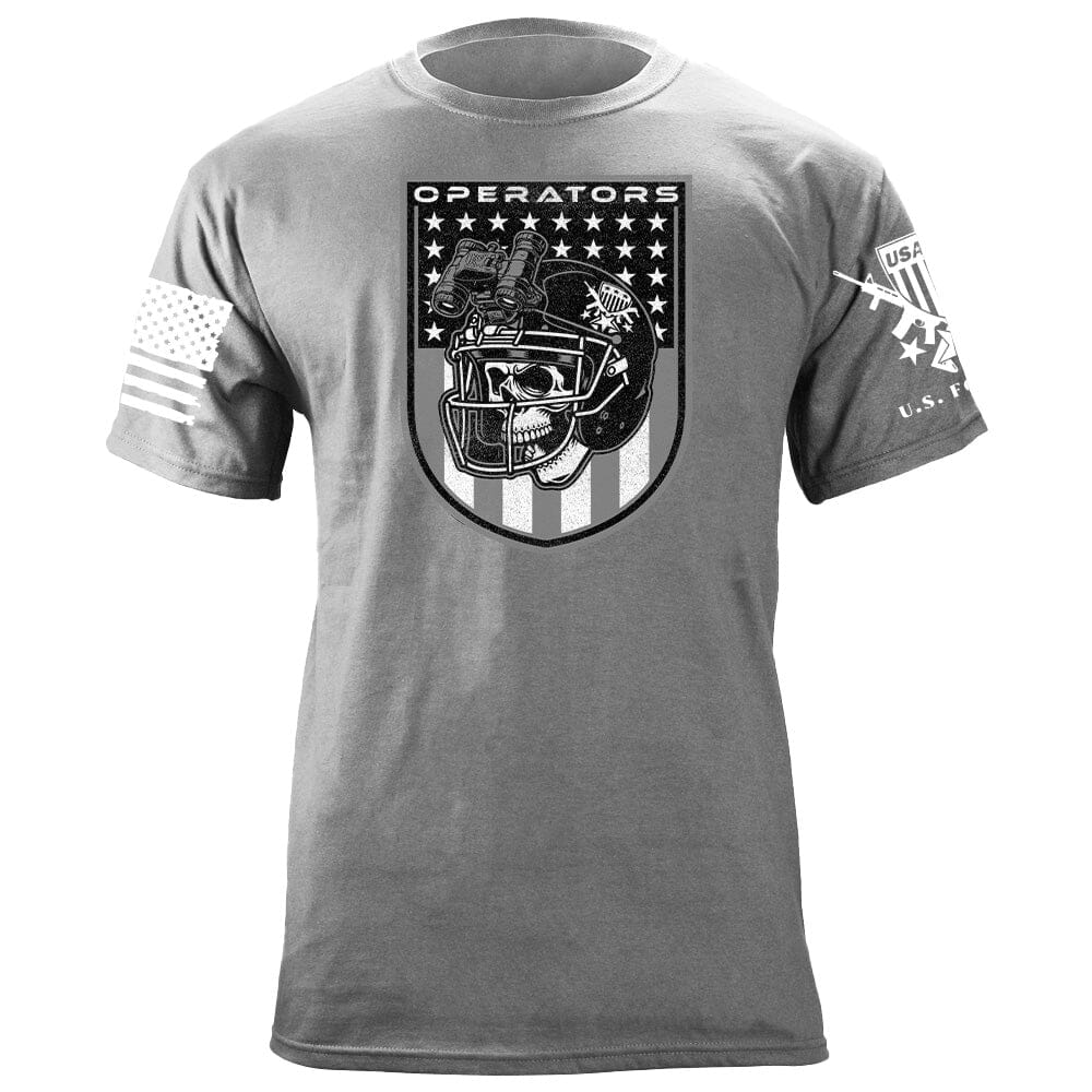 Footballs Operators Shield Drab Colors T-Shirt Shirts 87022-S-HG
