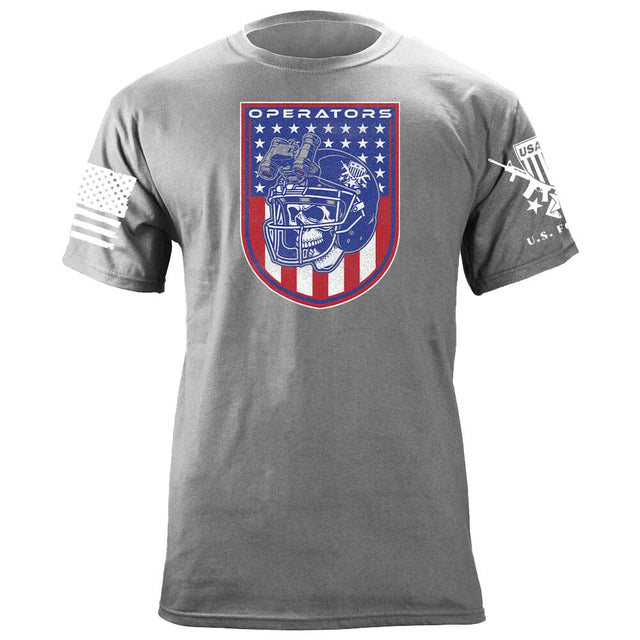 Football Operators Shield Patriotic Colors T-Shirt Shirts 87023-S-HG