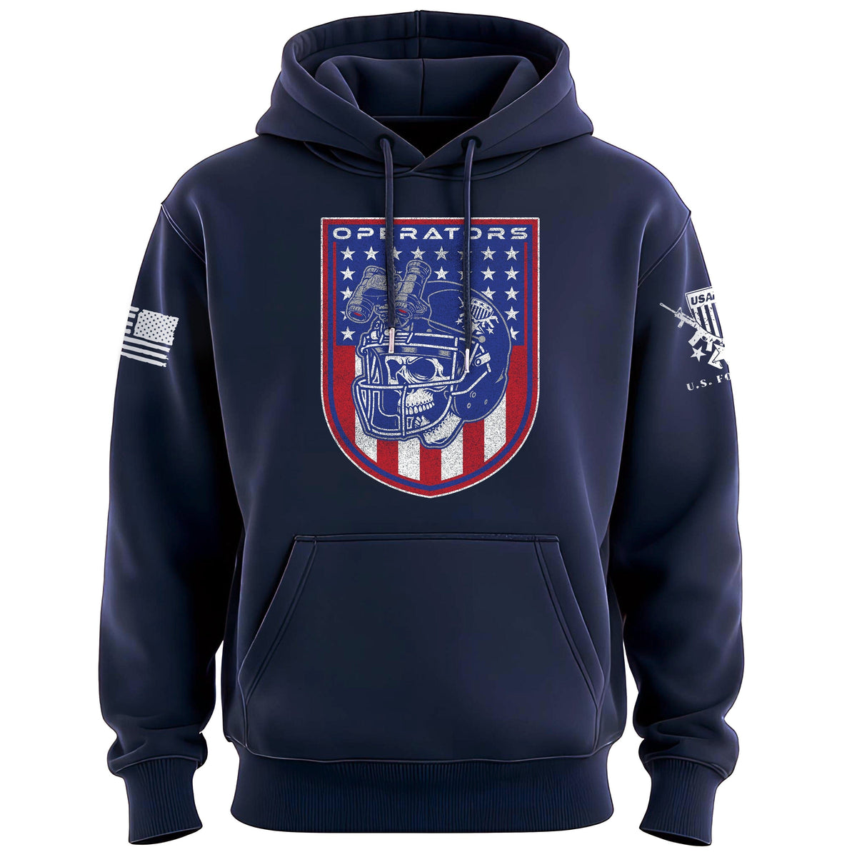 Football Operators Shield Patriotic Colors Hoodie Hoodies 