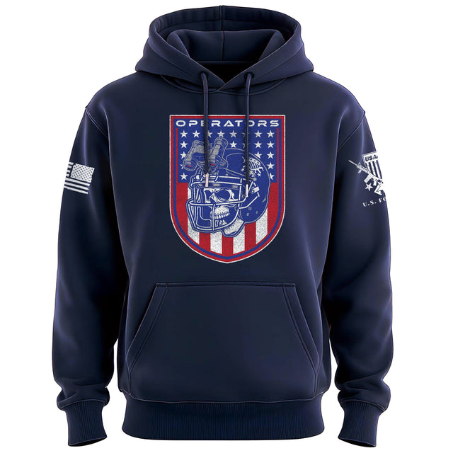 Football Operators Shield Patriotic Colors Hoodie Hoodies 