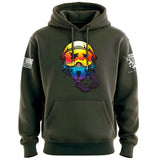 Fighter Helmet Sunset Reflection Graphic Hoodie Hoodies 