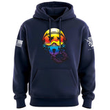 Fighter Helmet Sunset Reflection Graphic Hoodie Hoodies 