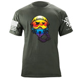 Fighter Helmet Sunset Reflection Graphic T-shirt Shirts 87241-S-MG
