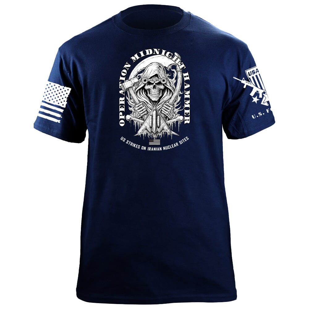 Operation Midnight Hammer B&W T-Shirt Shirts 86359-S-NAVY