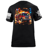 Firetruck T-Shirt Shirts 88181-S-BK
