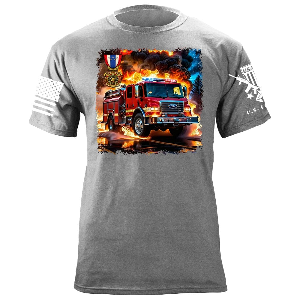 Firetruck T-Shirt Shirts 88181-S-HG
