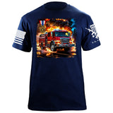 Firetruck T-Shirt Shirts 88181-S-NAVY