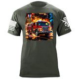 Firetruck T-Shirt Shirts 88181-S-MG