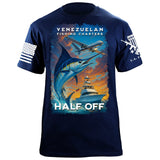 Fishing Charters Half Off T-Shirt Shirts 88032-S-NAVY