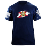 Florida Flag Paint Swatch T-Shirt Shirts 87081-S-NAVY